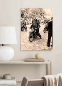 Stari Beograd, moto trke 1946., uramljena slika 30x40cm i 40x50cm