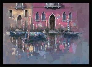 Tišina Venecije, uramljena slika 50 x 70 cm