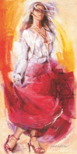 Vivacity, uramljena slika 30 x 70 cm