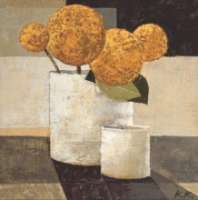 Žuto cveće, uramljena slika 70 x 70 cm