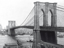 Brooklyn bridge b/w , t, uramljena slika 60x80cm