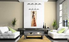 Chinue, uramljena slika dimenzije 35x100 cm