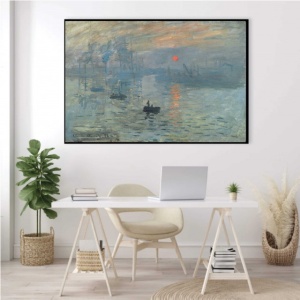 Claude Monet, Impression soleil levant, uramljena slika 50x70cm