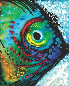 Fish, uramljena slika 30x40cm i 40x50cm