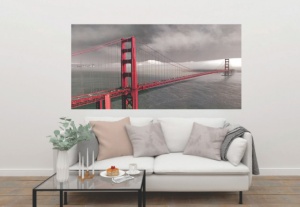 Golden Gate bridge San Francisco, uramljena slika 50 x 100 cm