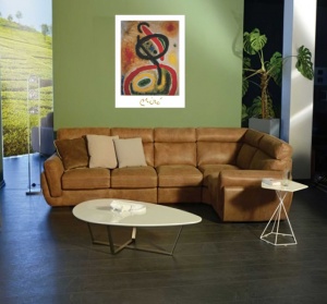 J. Miro, femme III , uramljena slika 40x50cm