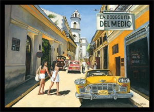 La Bodeguita del Medio, uramljena slika 60x90cm