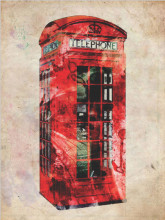London Phone Box, uramljena slika 30x40cm i 40x50cm