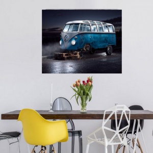 Plavi kombi, uramljena slika 40x50cm