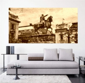 Spomenik Knezu Mihajlu, uramljena slika 50x100cm