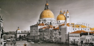Venecija, uramljena slika 50 x 100 cm