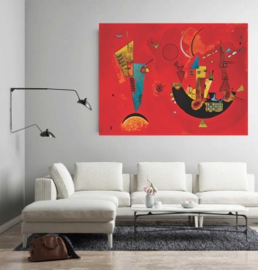 Wassily Kandinsky, Mit und gegen, 1929, uramljena slika 60x80 cm