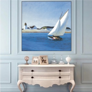 White Ship, uramljena slika 50x50 cm