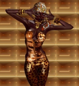 African American Woman, uramljena slika 45x55 cm