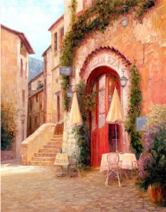 Cafe France, uramljena slika 30x40cm i 40x50cm