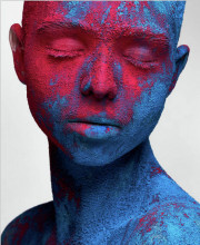 Colored face, uramljena slika 40x50cm
