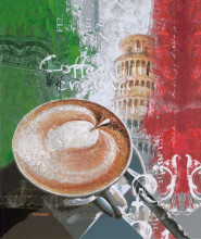 Italian coffee, uramljena slika 50x60cm