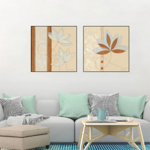Lotus, uramljena slika 50x50cm komplet od dve slike