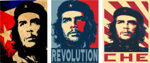 Old posters CHE Guevara , tri uramljene slike 30x40cm svaka