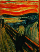 The Scream-Vrisak, E. Munk, uramljena slika 50x70cm