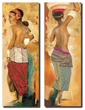 Zahina i Ashanti, dve uramljene slike 30x70cm svaka