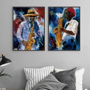 Blue Jazz, dve uramljen slike 40x50cm svaka