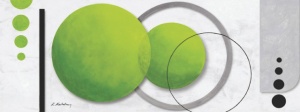 Green fusion, uramljena slika 40x90cm