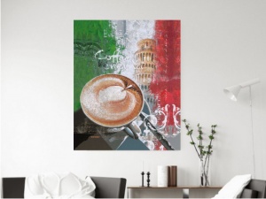 Italian coffee Roma, uramljena slika 50x60cm