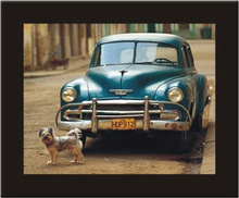 Kuba retro automobil, uramljena slika 40x50cm