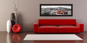 Kubanski put, uramljena slika 35 x 100 cm