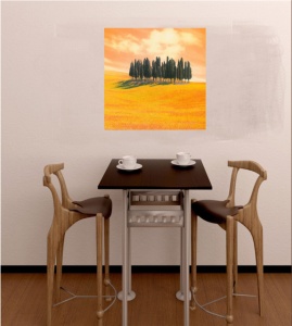 Mala šuma, uramljena slika 50x50cm