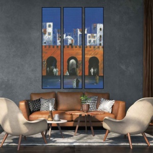 Medina, uramljena slika komplet od tri slike, 23x100cm svaka