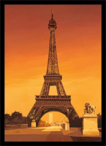Pariz, Ajfelov toranj, uramljena slika 50 x 70 cm