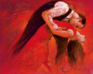 Ples snova, uramljena slika 60x80cm