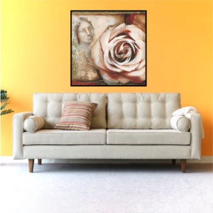 Rose of love 1, uramljena slika 70x70cm