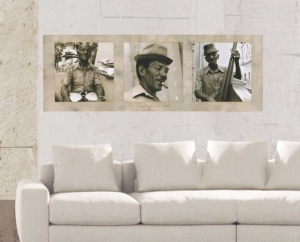 Santiago de Cuba, uramljena slika 35x100cm