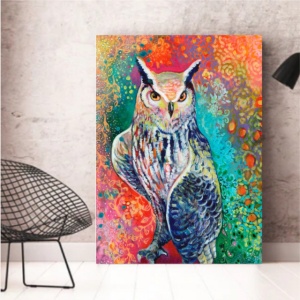 Sova, uramljena slika 30x40cm i 40x50cm