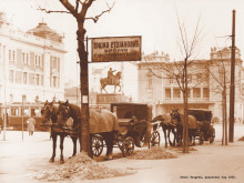 Stari Beograd, Pozorisni trg 1930., uramlljena slika 30x40cm i 40x50cm