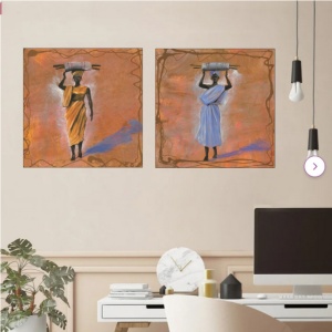 Utende, komplet od dve uramljene slike 50x50cm svaka