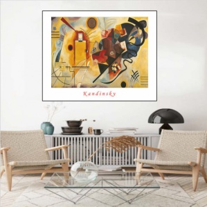 W. Kandinsky, Gelb Rot Blau, uramljena slika 40x50cm i 56x71cm