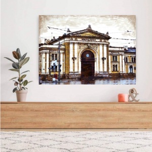 Zeleznicka stanica Beograd, uramljena slika 50x70cm