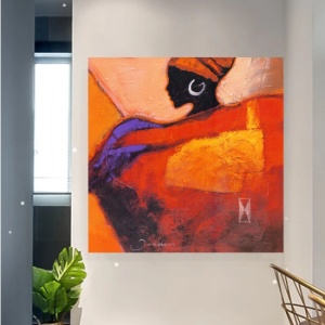 Afrička vatra, uramljena slika 70x70cm