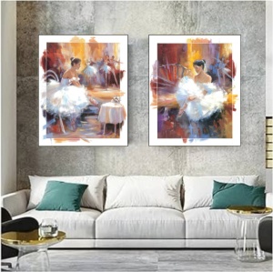 Balerine, komplet od dve uramljene slike 40x50cm svaka