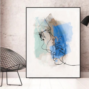 Face to face, uramljena slika 40x50cm