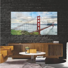 Golden Gate San Francisco, uramljena slika 50x100cm