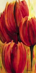 Lale, uramljena slika 50x100cm
