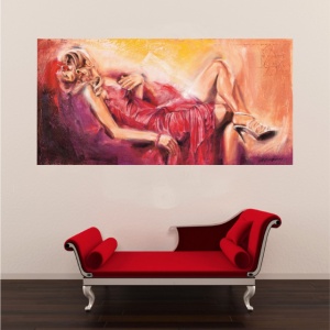 Serena, uramljena slika 50x100cm