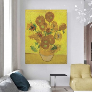 Sunflowers Van Gogh, uramljena slika 70x100cm