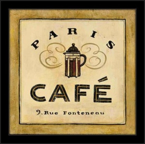 Svet kafe, tri uramljene slike 18x18cm i 30x30cm svaka