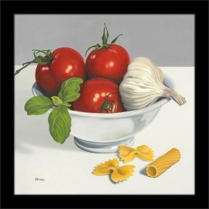 Ukus Italije, tri uramljene slike 30x30cm svaka